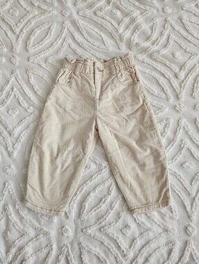 Zara Light Beige Corduroy Kids Pants